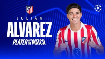 开云-任意球破门，阿尔瓦雷斯当选巴萨vs马竞全场最佳球员